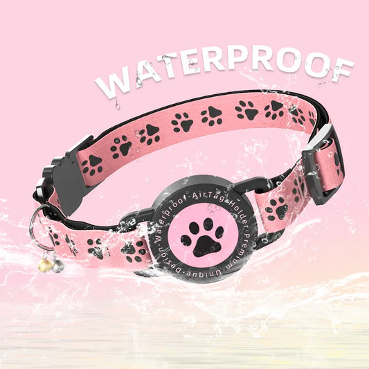 Smart Airtag Tracker Holder Collar - Reflective Safety Breakaway, Comfortable Padded Tracker Holder, Adjustable Collars, Detachable, Waterproof for Everyday Use; Ideal Father'S Day Gift for Cat Dads (Fits All Kittens & Adult Cats)