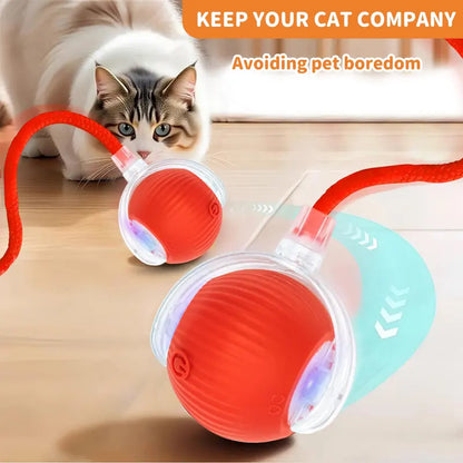 Petpulse Interactive Roller Ball Dog & Cat Toy - Durable High-Impact Soft PVC, USB Rechargeable Automatic Play, Obstacle Avoidance, Boredom Buster for Small-Medium Pets (Animal Print Option)
