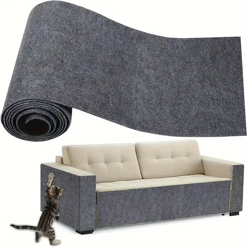Cat Scratch Protector for Home Furniture - Easy Installation Anti-Scratch Sticky Pad, Protects Leather Couch Arms & Corners, Iridescent Stained Glass Decorative Sticker Window Film, Sofa Arms