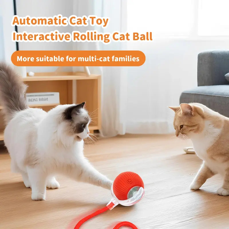 Petpulse Interactive Roller Ball Dog & Cat Toy - Durable High-Impact Soft PVC, USB Rechargeable Automatic Play, Obstacle Avoidance, Boredom Buster for Small-Medium Pets (Animal Print Option)