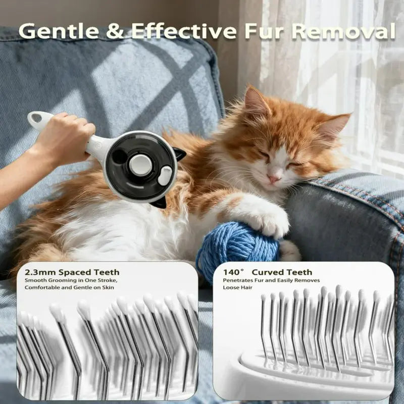 Right-Handed Plastic Pet Deshedding Brush 