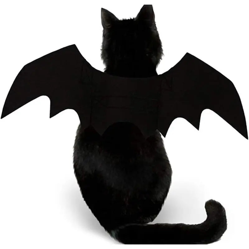 Pet Cat Bat Wings Halloween Costume – Adjustable Felt Bat Outfit for Cats & Small Dogs | Funny Pet Cosplay Dress-Up Accessory Puoyis