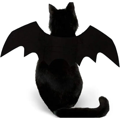 Pet Cat Bat Wings Halloween Costume – Adjustable Felt Bat Outfit for Cats & Small Dogs | Funny Pet Cosplay Dress-Up Accessory Puoyis